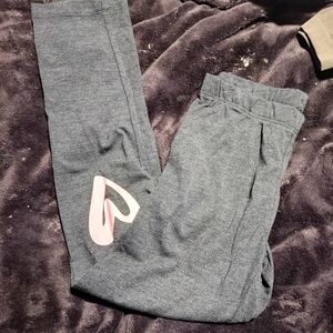 DKNY Gray Leggings with Pink Accent
